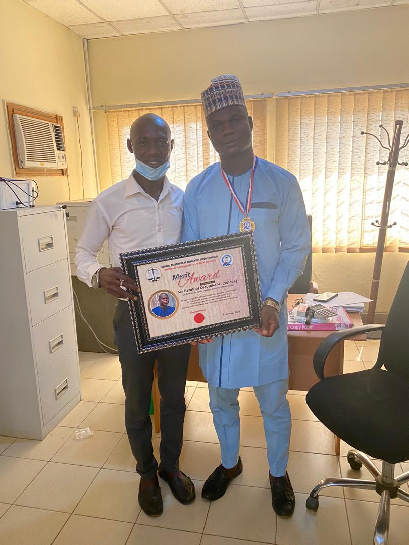 Kwara Students’ Body Awards Mr Fafoluyi Olayinka