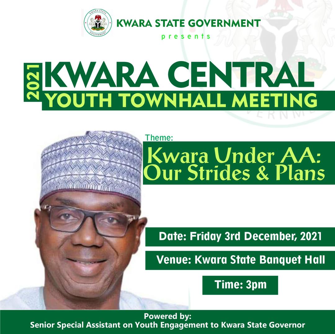 Govt set to hold Kwara Central Youth Town Hall meeting Dec 3