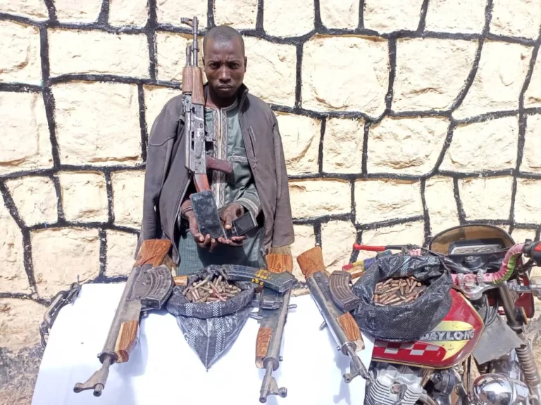 Police Arrest Bandit With 4 AK47 Rifles, Recover Motorcycle In Kaduna