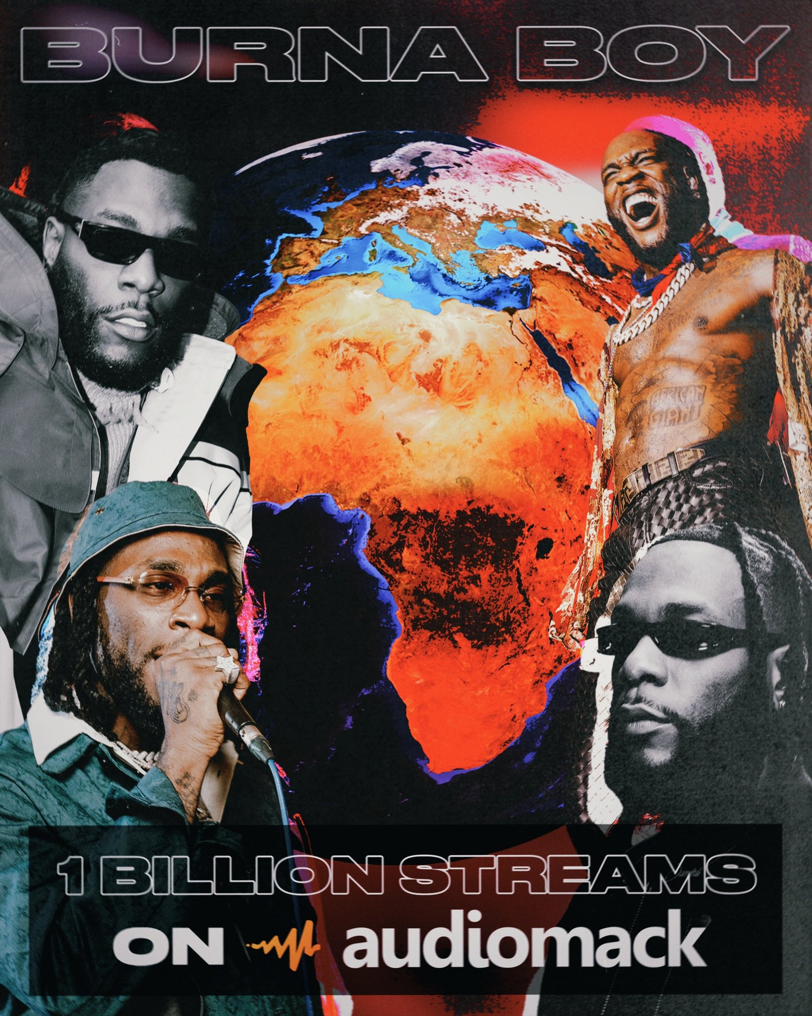 Burna Boy becomes first African to hit one billion streams on Audiomack