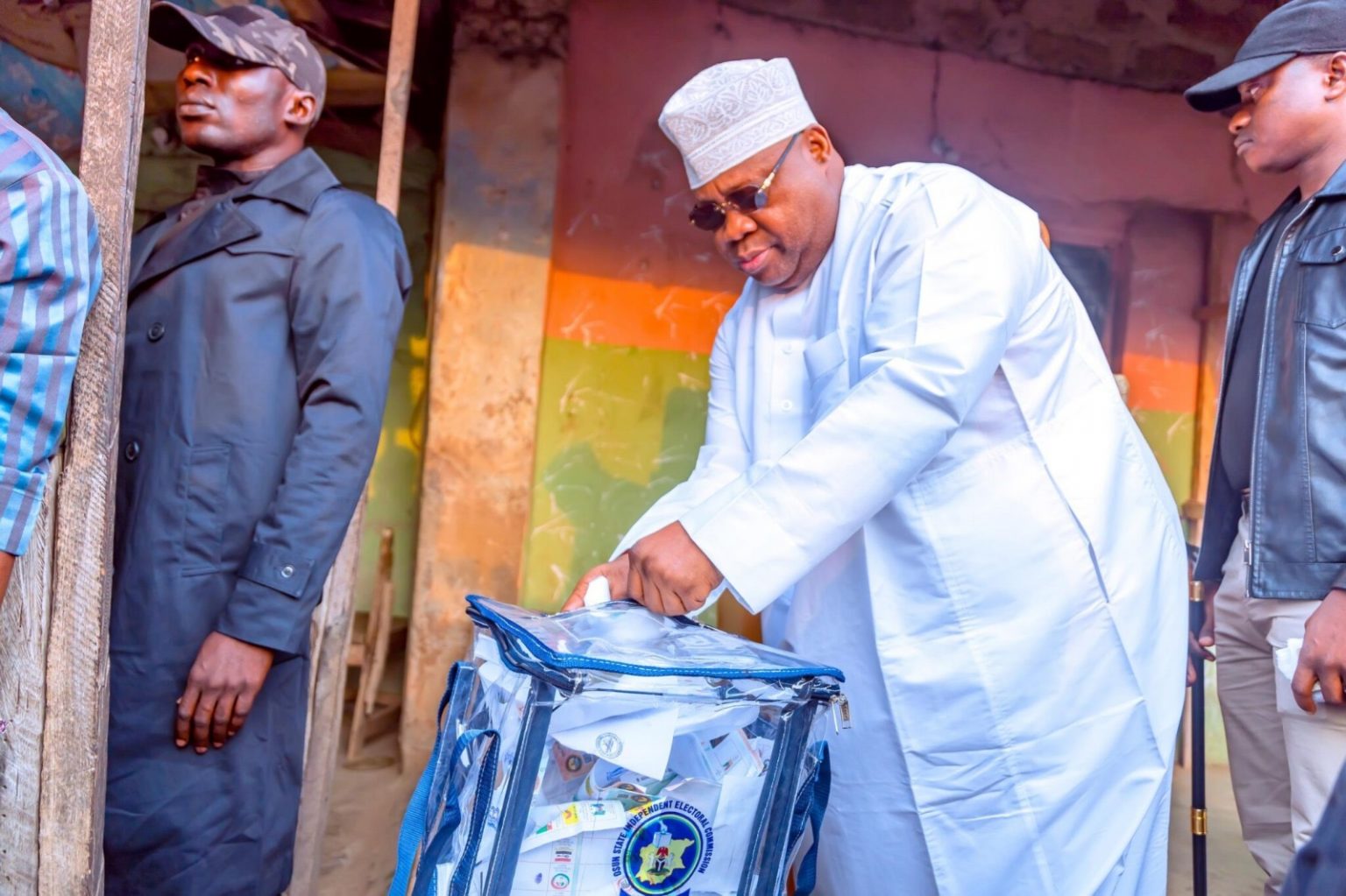 JUST IN: Adeleke votes as Osun LG poll begins