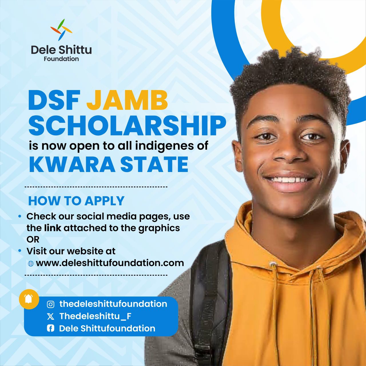 Dele Shittu Foundation Offers Full JAMB Scholarship to Kwara Indigenes