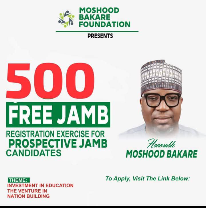 Moshood Bakare Foundation Offers 500 Free JAMB Registrations