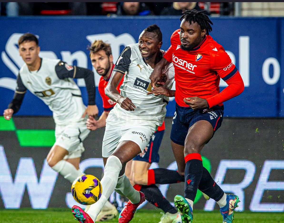 Sadiq Nets Brace To Help Struggling Valencia Secure Draw At Osasuna